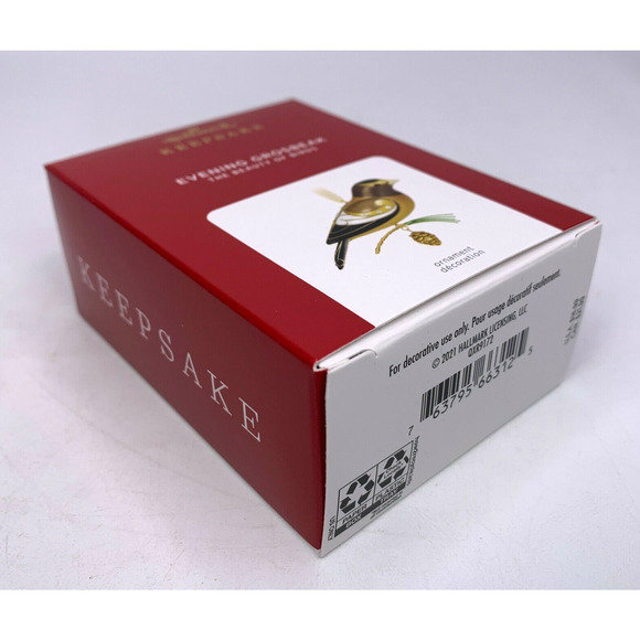 Hallmark Keepsake EVENING GROSBEAK 2021 Ornament #17 The Beauty of Birds Series - Picture 6 of 7